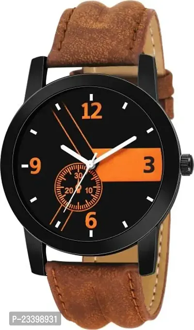 Stylish Brown Rubber Analog Watches For Men-thumb0