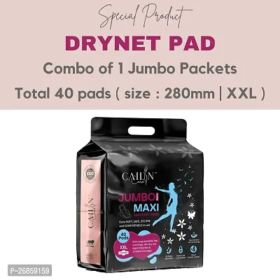 CAILIN CARE drynet pad combo of 1 jumbo packets total 40 pads ( size : 280mm | XXL )