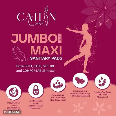 CAILIN CARE drynet pad combo of 1 jumbo packets total 40 pads ( size : 320mm | XXXL ) FREE 10 PANTY LINER-thumb3