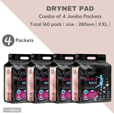 CAILIN CARE  EXTRA sanatry pads drynet pads jumbo pack of 160 pads ( size : 280 mm | xxl )-thumb0