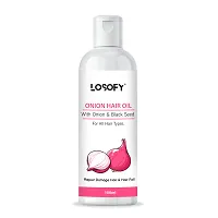 LOSOFY Onion Hair with onion  black seed Oil 100 ml-thumb3