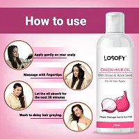 LOSOFY Onion Hair with onion  black seed Oil 100 ml-thumb2