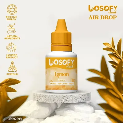 LOSOFY CLEAN airdrops air freshener room, office, bathroom. lemon   fregance ( 5ml ) ( pack of 1 )-thumb2