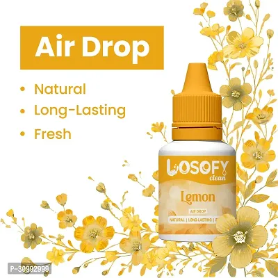 LOSOFY CLEAN airdrops air freshener room, office, bathroom. lemon   fregance ( 5ml ) ( pack of 1 )-thumb3