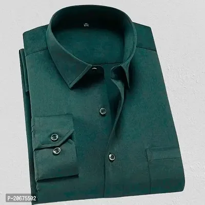 Premium Dark Green Cotton Shirts With 1 Pocket