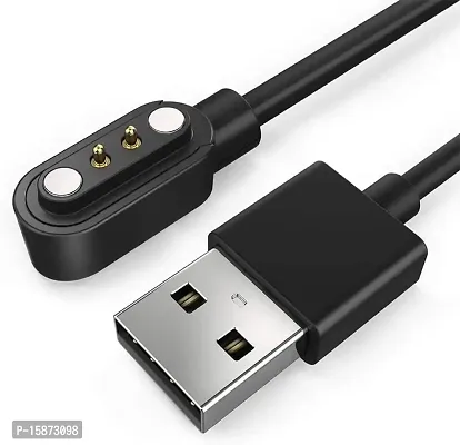 GO SHOPS Newly Launched Fire_Bolt Ring Smart Watch Charging Cable USB Fast Charger Magnetic Charging Cable Adapter for Laptops (Charger only) - 1 V, Black-thumb0