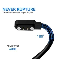 GO SHOPS Newly Launched Fire_Bolt Ring Smart Watch Charging Cable USB Fast Charger Magnetic Charging Cable Adapter for Laptops (Charger only) - 1 V, Black-thumb1