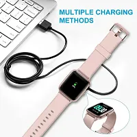 GO SHOPS i7Pro Max watch charger t55 Charger Cable, t500 Cable USB, t55 Cable USB, T55/T500 Charging Cable Magnetic 2 pin, T500 Watch Charger, Watch Charger Smart Watch-thumb4