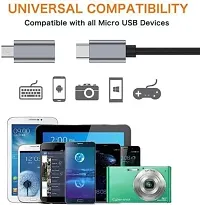 GO SHOPS USB 3.1 Type C Female to Micro USB Type B 2.0 Male Data Sync Adapter and Without Cable Charging Connector for Smartphones and Tablets (Multicolor)-thumb1