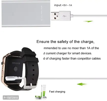 Go Shops Universal Usb Cable, Watch Charger Magnetic 4 Pin, Watch Charger, 4Mm Adapter Length 45 Cm For Smart Watch (Charge Only), Multicolor-thumb5