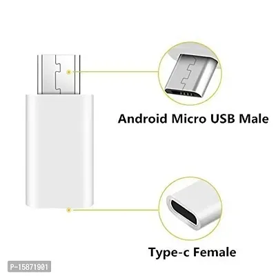 GO SHOPS USB 3.1 Type C Female to Micro USB Type B 2.0 Male Data Sync Adapter and Without Cable Charging Connector for Smartphones and Tablets (Multicolor)-thumb4