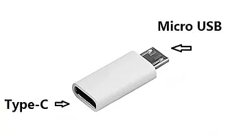 GO SHOPS USB 3.1 Type C Female to Micro USB Type B 2.0 Male Data Sync Adapter and Without Cable Charging Connector for Smartphones and Tablets (Multicolor)-thumb2