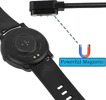 GO SHOPS USB Fast Charger Magnetic Charging Cable Adapter for Fire-Boltt 360 SpO2 Smartwatch (Black)-thumb3