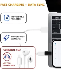 CRAYOTALK Trendy 30W USB-C Female to Lightning Cable Adapter, Type-C to 8 Pin Male PD Fast Charging Converter Cord Data Sync Connector for iPhone 13 12 11 Airpods iOS Device, Carplay, Dark Black-thumb4