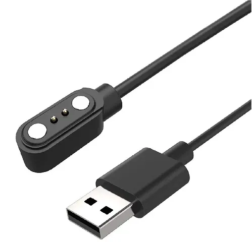 GO SHOPS USB Fast Charger Magnetic Charging Cable Adapter for Fire-Boltt 360 SpO2 Smartwatch (Black)
