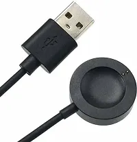 GO SHOPS t55 Charger Cable, t500 Cable USB, t55 Cable USB, T55/T500 Charging Cable Magnetic 2 pin, T500 Watch Charger, Watch Charger SmartWatch (Charge only) Black T-55 t500 for Laptops-thumb1