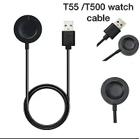 GO SHOPS i7Pro Max watch charger t55 Charger Cable, t500 Cable USB, t55 Cable USB, T55/T500 Charging Cable Magnetic 2 pin, T500 Watch Charger, Watch Charger Smart Watch-thumb3