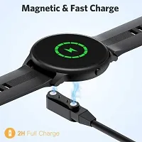 GO SHOPS USB Fast Charger Magnetic Charging Cable Adapter for Fire-Boltt 360 SpO2 Smartwatch (Black)-thumb4