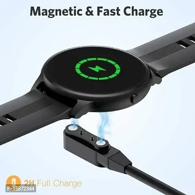 GO SHOPS USB Fast Charger Magnetic Charging Cable Adapter for Fire-Boltt 360 SpO2 Smartwatch (Black)-thumb5