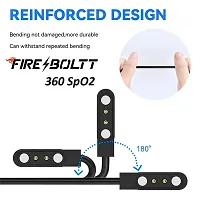 GO SHOPS Newly Launched Fire_Bolt Ring Smart Watch Charging Cable USB Fast Charger Magnetic Charging Cable Adapter for Laptops (Charger only) - 1 V, Black-thumb2