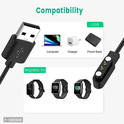 Firebolt 360 SpO2 Smart Watch Charger 2 Pin USB Fast Charger Magnetic Charging Cable Adapter (Smart Watch Charger 2 pin)-thumb5