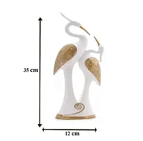 Shiv Kissing Swan pair statue for home deacute;cor showpiece||beautiful gift- Decorative Showpiece - 35 cm (Polyresin)-thumb1