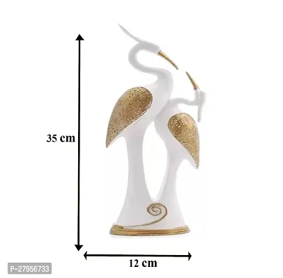 Shiv Kissing Swan pair statue for home deacute;cor showpiece||beautiful gift- Decorative Showpiece - 35 cm (Polyresin)-thumb2