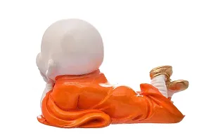 Shiv Feng Shui Sleeping Monk Statue For Happiness Home Office Decor- Decorative Showpiece - 12.5cm(Polyresin)-thumb3