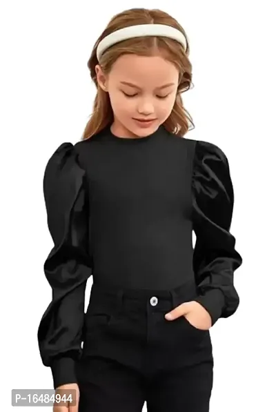 Stylish  Fancy Full Sleeves Tops for Girls Puff Sleeve Top (Cotton) Girls Kids Top