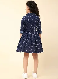 Beautiful  Polka Dot Printed Casual Dress For Girl-thumb1