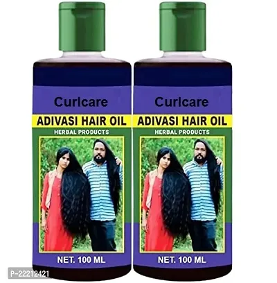 Curlcare Adivasi Herbal Hair Oil For Fast Hair Growth And Dandruff Control Hair Oil (100 Ml) Pack Of 2-thumb0