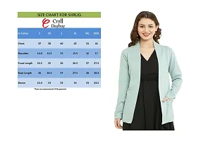 Craft Darbar Stylish Collared Neck Bio-Wash Cotton Shrugs for Women I Cardigan with Pockets I Formal Or Casual Wear (XL, White)-thumb3