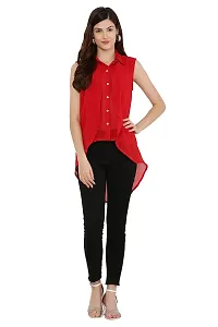 Craft Darbar Women's Two Layer Georgette Shirt Shrugs I Jacket-thumb1