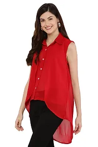 Craft Darbar Women's Two Layer Georgette Shirt Shrugs I Jacket-thumb2