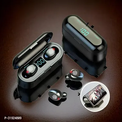 Elegant Black Bluetooth Wireless Earbuds-thumb0