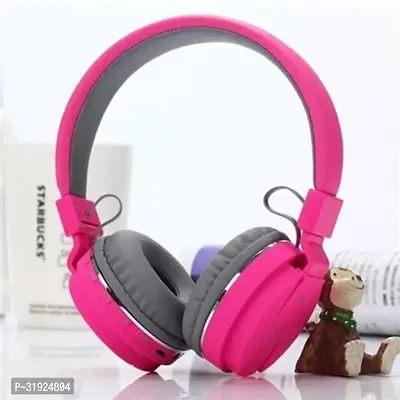 Elegant Pink Bluetooth Wireless Headphones-thumb0