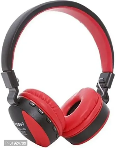 Elegant Red Bluetooth Wireless Headphones