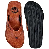 Squash Men's EXTRA COMFORT CASUAL Flip Flops Slippers (TAN, numeric_9)-thumb2