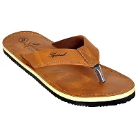 SQUASH Men's Synthetic Flip Flops Slippers Bathroom Slippers (Tan, numeric_12)-thumb4