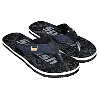 SQUASH Men's Flip Flops casual Synthetic Bathroom Slippers (BLACK, numeric_9)-thumb2