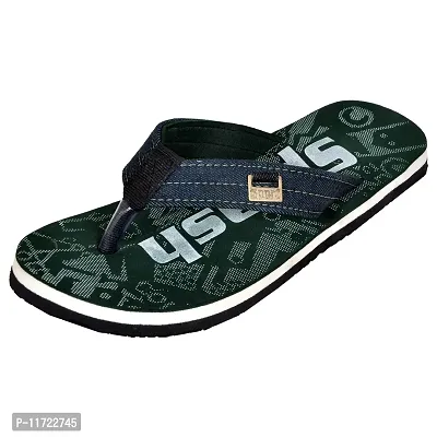 SQUASH Men's Flip Flops casual Synthetic Bathroom Slippers (BOTTLEGREEN, numeric_10)