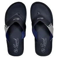 SQUASH Men's Flip Flops casual Synthetic Bathroom Slippers (BLUE, numeric_6)-thumb1