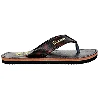 Squash Men's EXTRA COMFORT CASUAL Flip Flops Slippers (BROWN, numeric_10)-thumb2