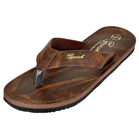 SQUASH Men's Synthetic Flip Flops Slippers Bathroom Slippers