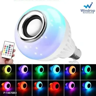 Windrop Solutions Cap Base E27 and B22 12w RGB LED Music Light Bulb with Bluetooth 3W Speaker - White-thumb4