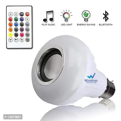 Windrop Solutions 7.00 LED RGB Light Bulb with Bluetooth Speaker - White-thumb5