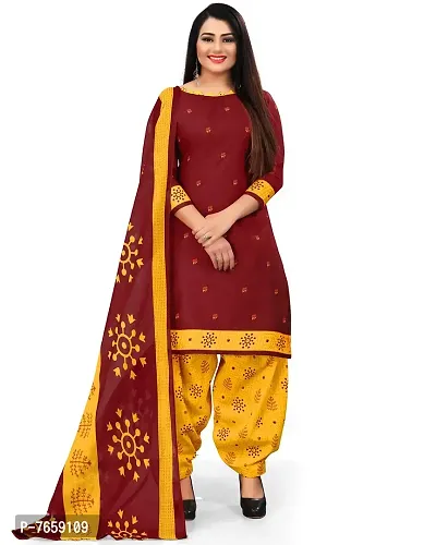 Rajnandini Maroon And Red Cotton Printed Unstitched Salwar Suit Material (Combo Of 2)(Joplvsm4114-Vsm4138)-thumb2