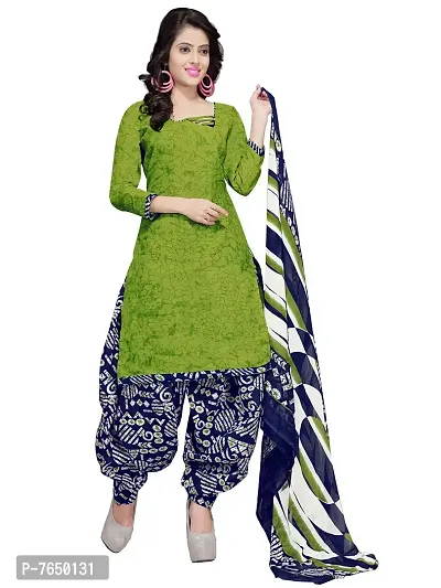 Rajnandini Women Beige And Light Green Cotton Printed Unstitched Salwar Suit Material (Combo Of 2)-thumb5