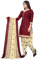 Rajnandini Maroon Cotton Printed Dress Material with Dupatta-thumb3