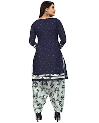 Rajnandini Women Navy Blue Cotton Printed Unstitched Salwar Suit Material-thumb1